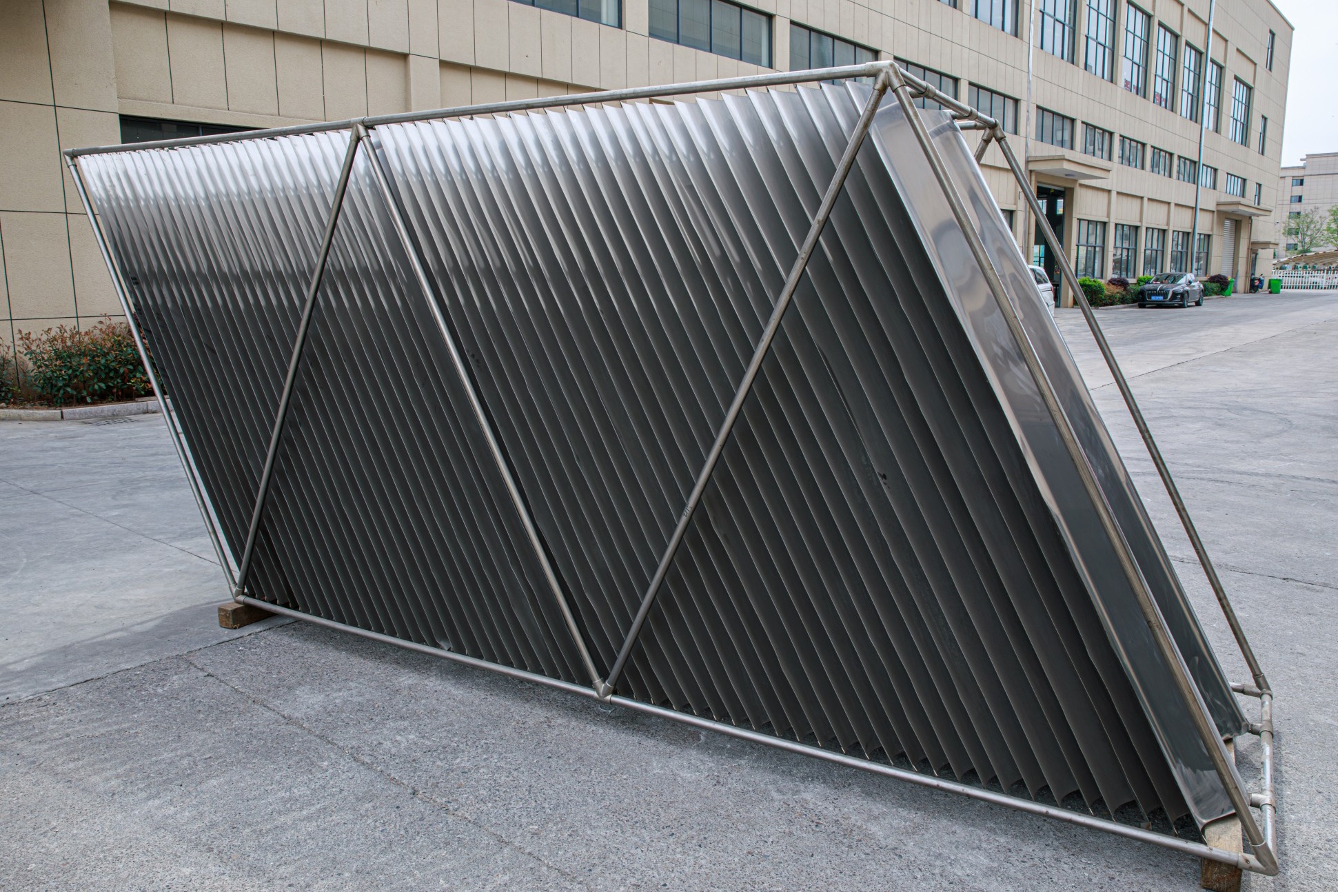 超长棱形框架不锈钢波形斜板